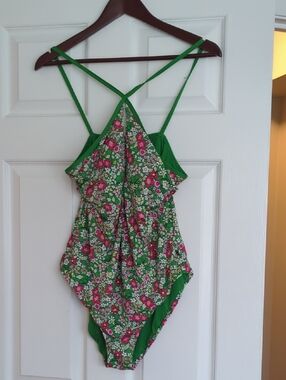 Green Floral One-Piece Swimsuit
